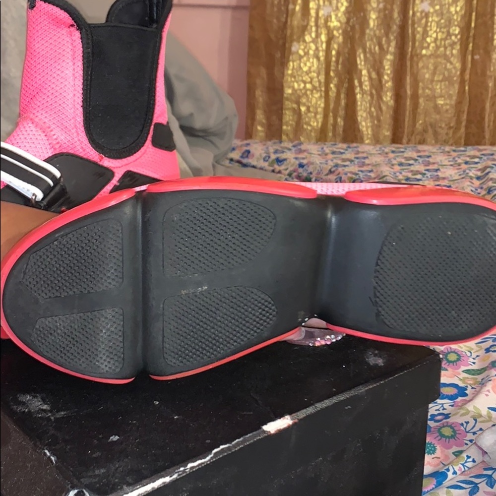 Prada Nylon High Top Pink Sneaker - Picture 4 of 5